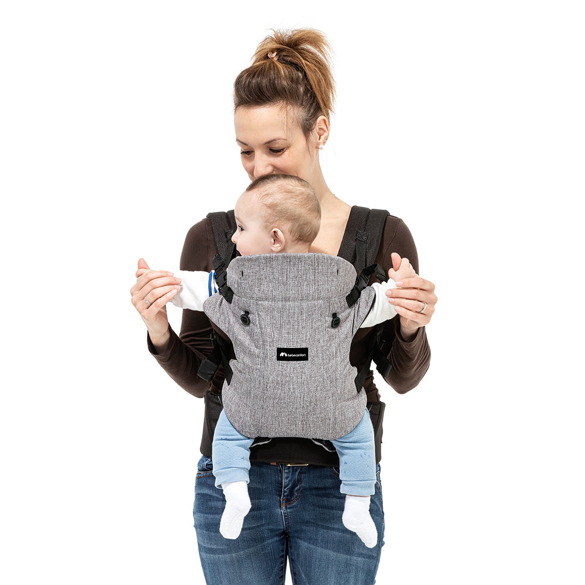 Mochila portabebés Go4, 0meses-3años, >3,5 kg, <15 kg, color Black Chic Multicolor-7