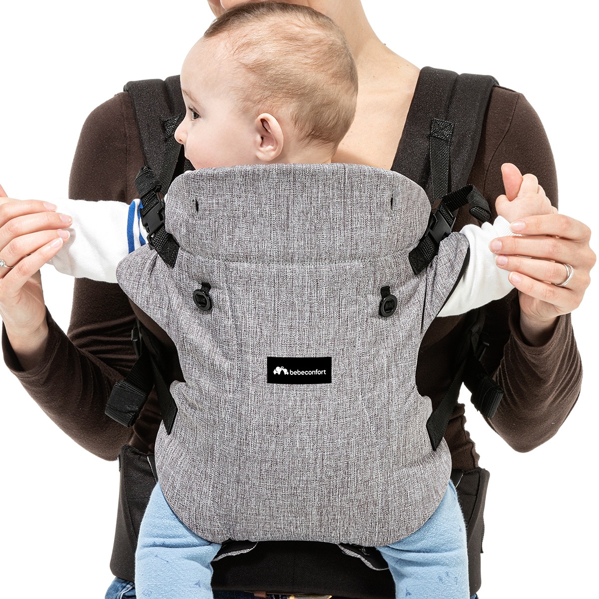Mochila portabebés Go4, 0meses-3años, >3,5 kg, <15 kg, color Black Chic Multicolor-5