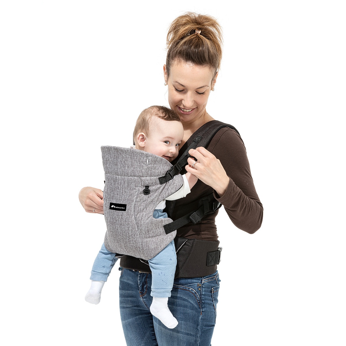 Mochila portabebés Go4, 0meses-3años, >3,5 kg, <15 kg, color Black Chic Multicolor-2