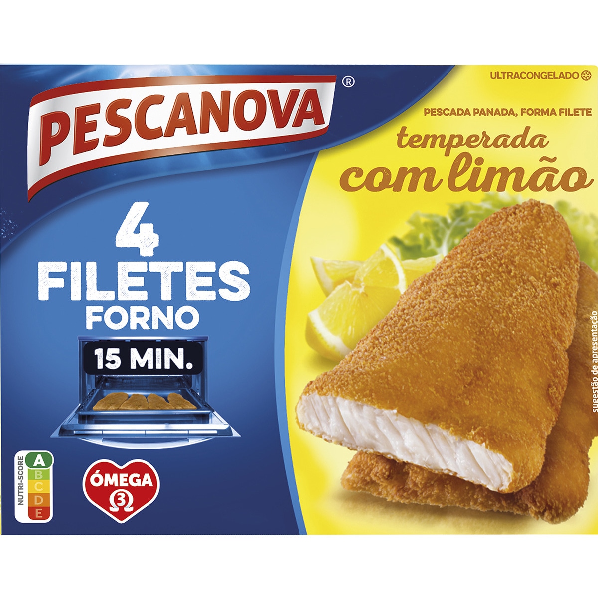 4 Filetes de Pescada Panados com Limão embalagem| 400 g