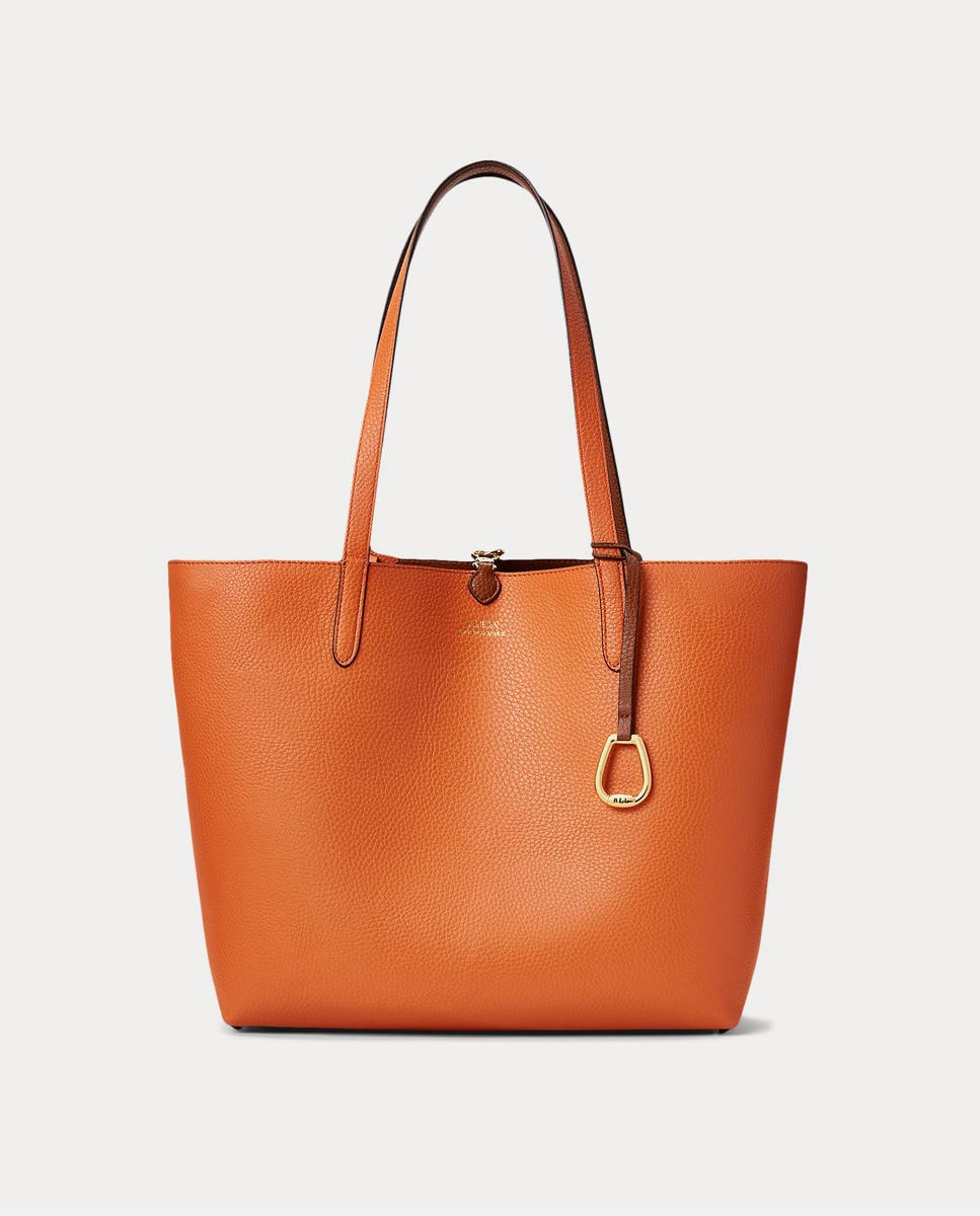 Tote reversible en marrón y naranja · Lauren Ralph Lauren · El
