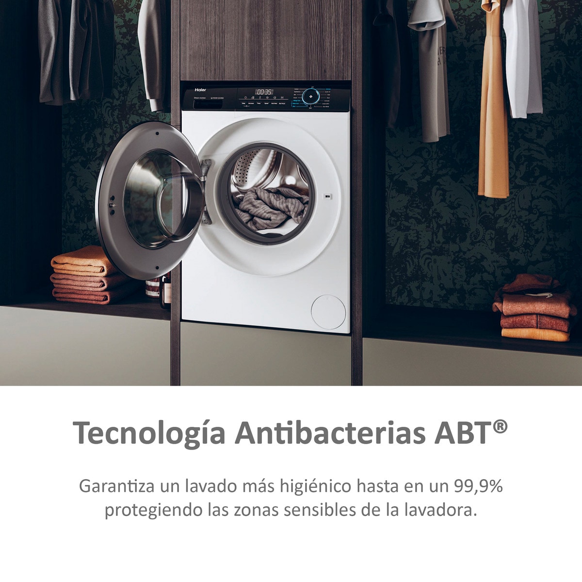 Lavadora Haier 8 kg / 1.400 rpm Vapor, I-Pro Series 3 - HW80-B14939-IB Blanco-8