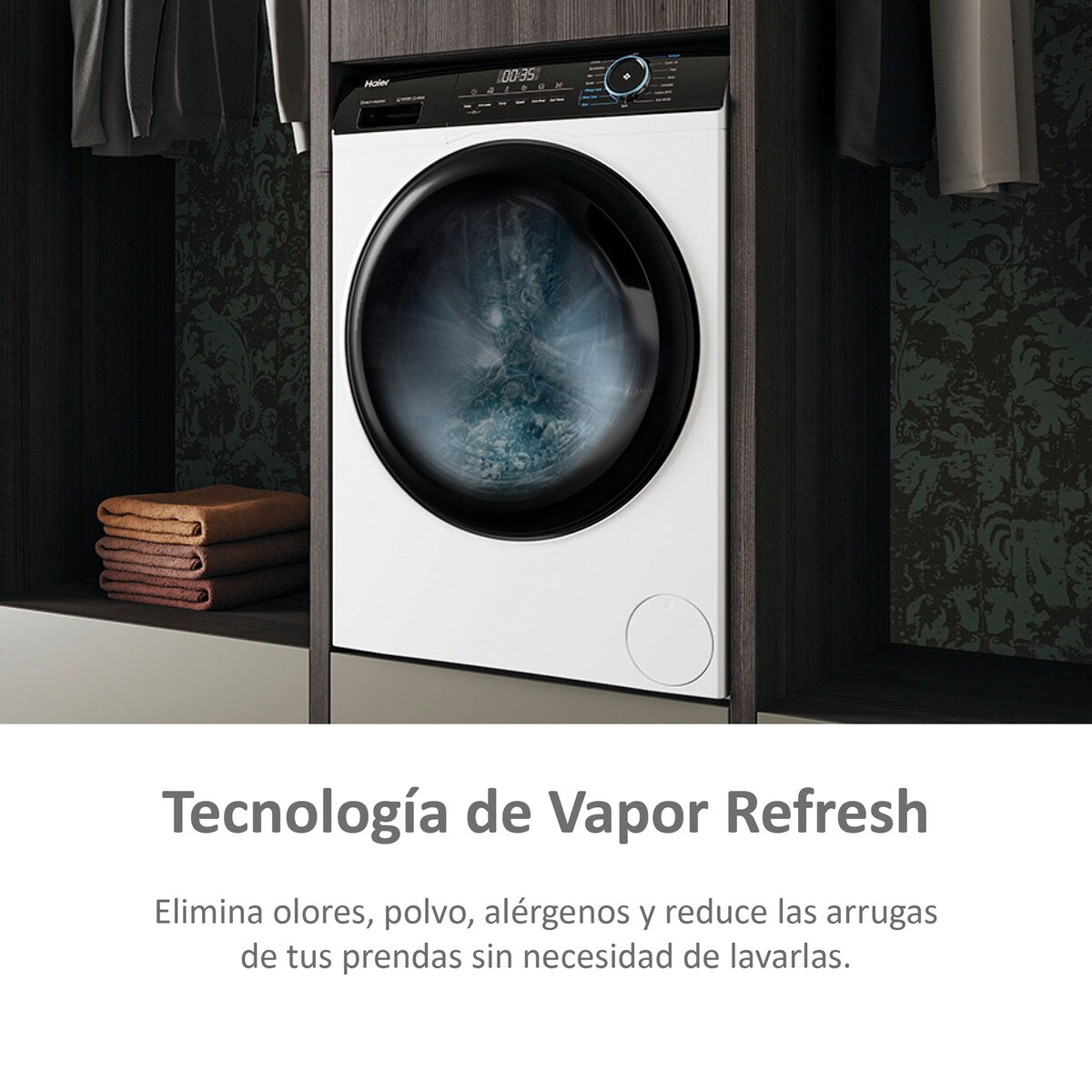 Lavadora Haier 8 kg / 1.400 rpm Vapor, I-Pro Series 3 - HW80-B14939-IB Blanco-7