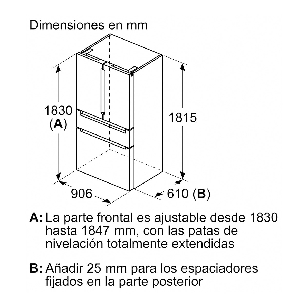 Frigorífico americano Siemens iQ700  con puerta de cristal - KF96RSBEA Cristal negro-3