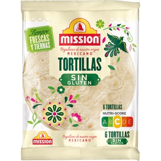tortillas sin gluten 6 unidades paquete 216 g - Mission