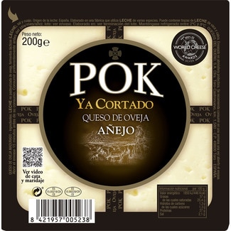 queso añejo de oveja elaborado con leche cruda ya cortado cuña 200 g - Pok