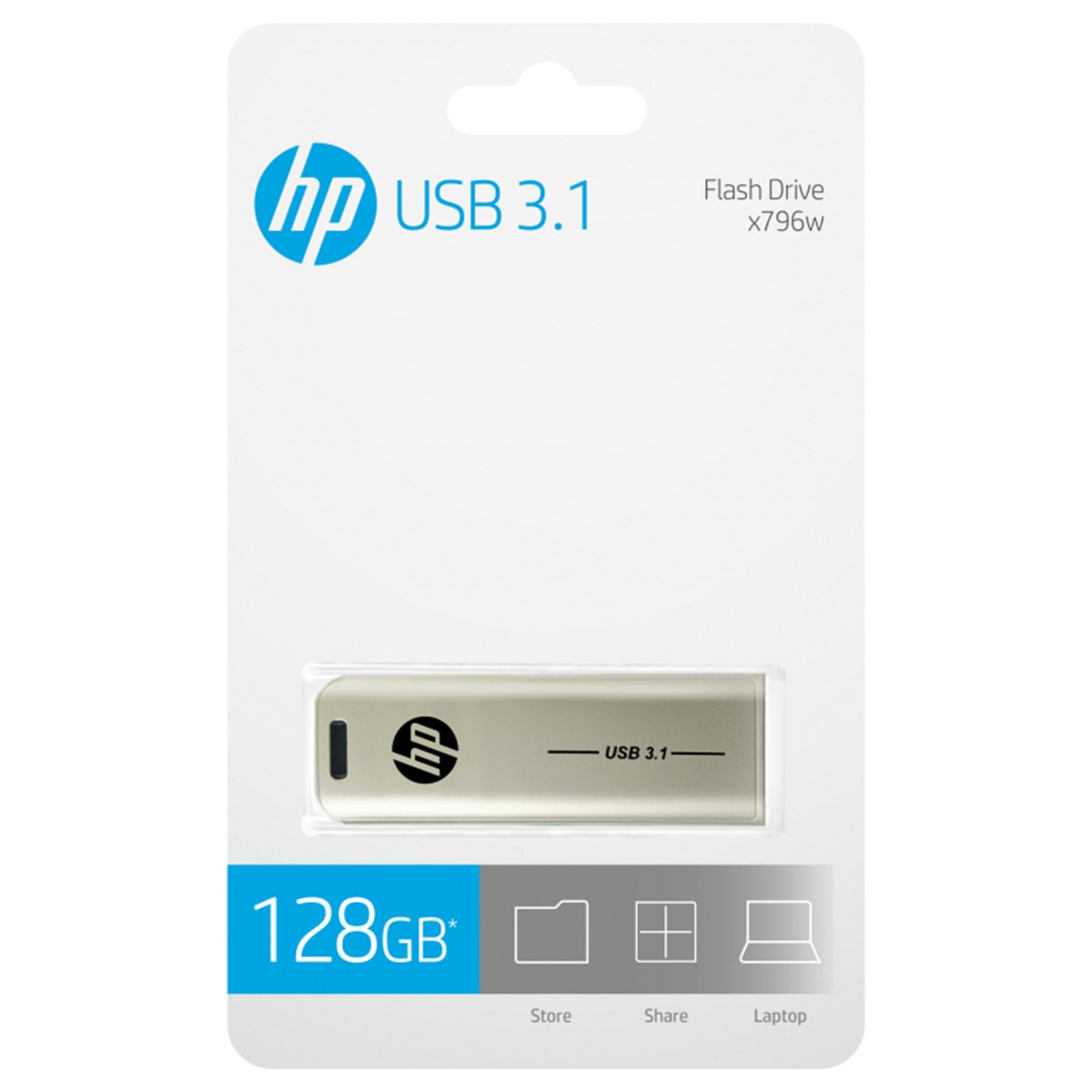 Pendrive HP x796w 128GB USB 3.1 Plata-4