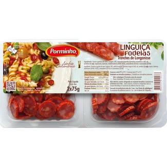 Linguiça Rodelas 2x75g embalagem 150 g - Porminho