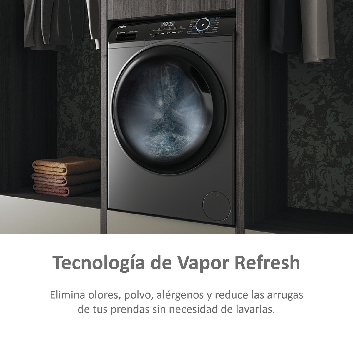 Máquina de Lavar Roupa Haier I-Pro Série 3 HW90-B14939S8-IB Carga Frontal de 9 Kg e 1400 rpm - Inox Inox-8