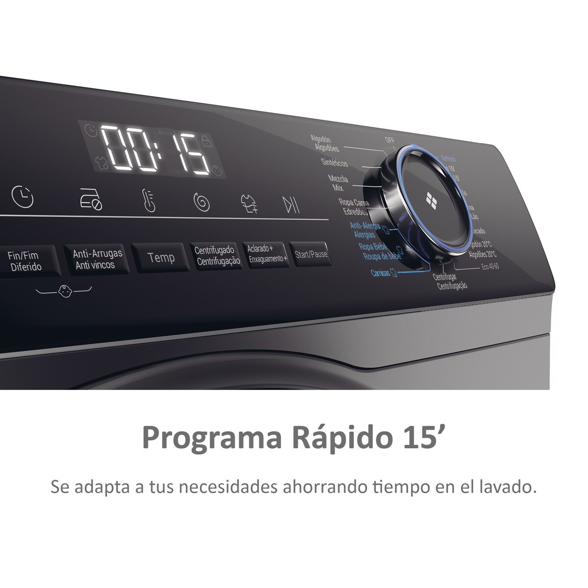 Máquina de Lavar Roupa Haier I-Pro Série 3 HW90-B14939S8-IB Carga Frontal de 9 Kg e 1400 rpm - Inox Inox-7