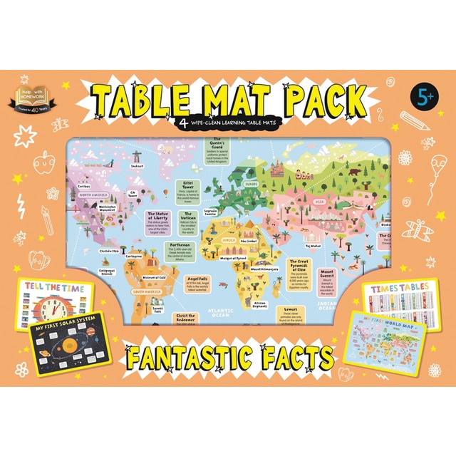 Table mat pack: fantastic facts 1