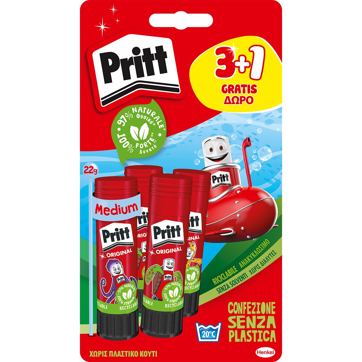 Pegamento en Barra Adhesivo 22 gramos 4 Pritt 1