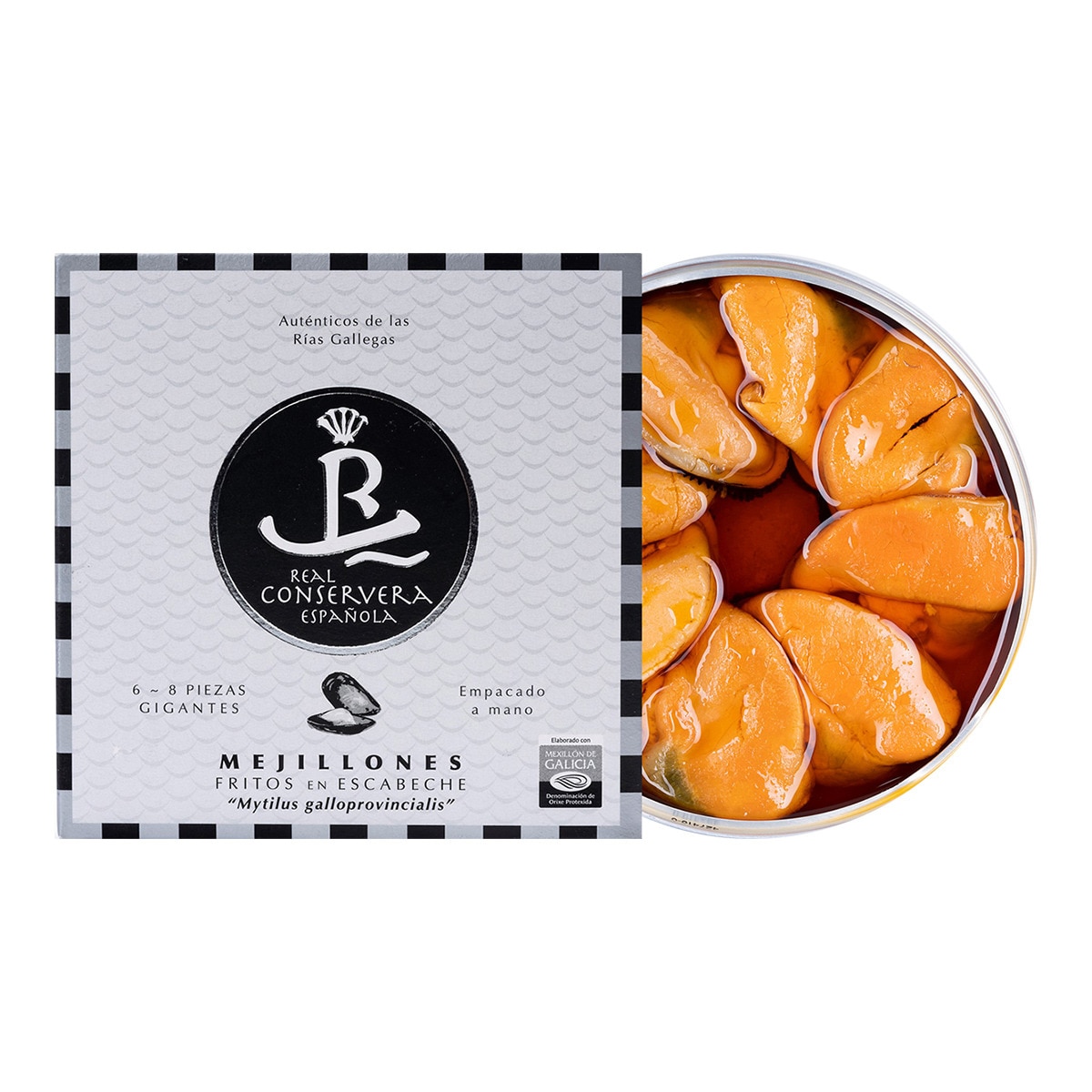 Grandes moules marinées piquantes DOP Rias galiciennes Real Conservera Española