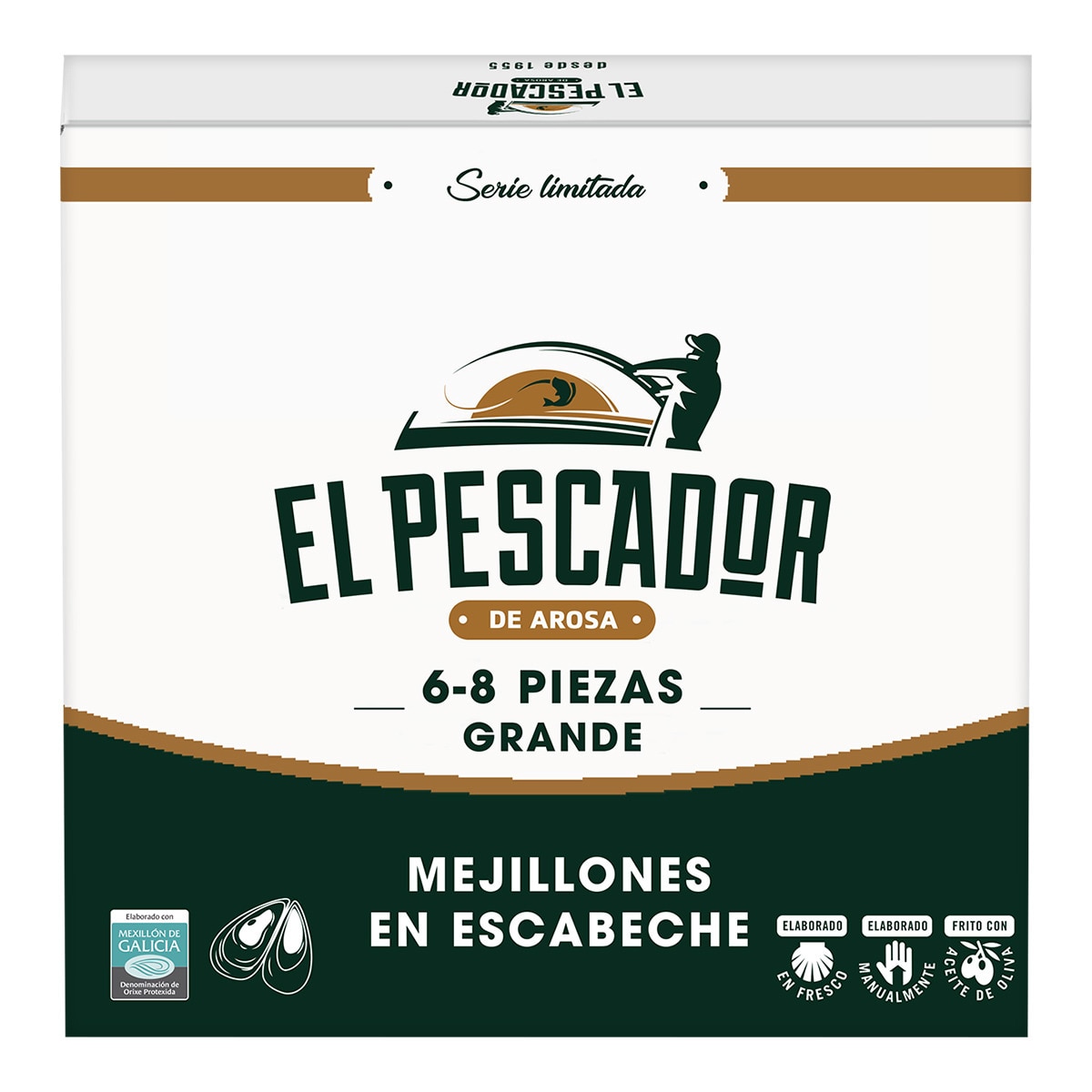 Moules marinées DOP Rias galiciennes Real Conservera Española 68 pièces