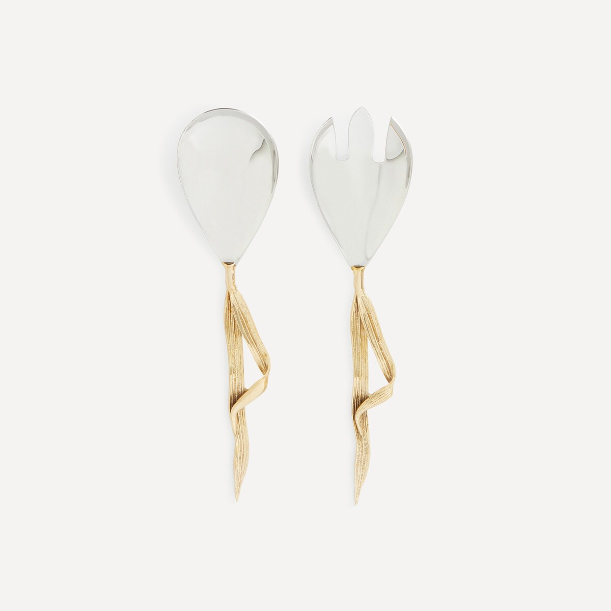 Jeu pour servir la salade en métal Corn