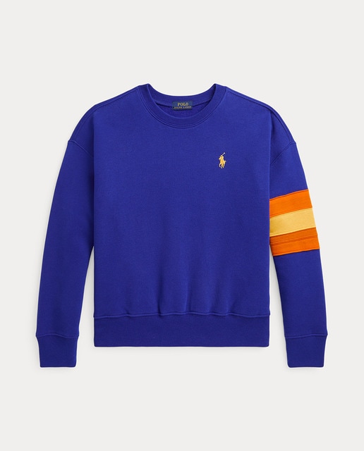 Imagen 0 de Sudadera de niña en azul con estampado grande