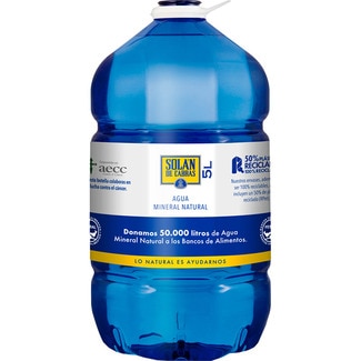 agua mineral natural garrafa 5 l - Solan De Cabras