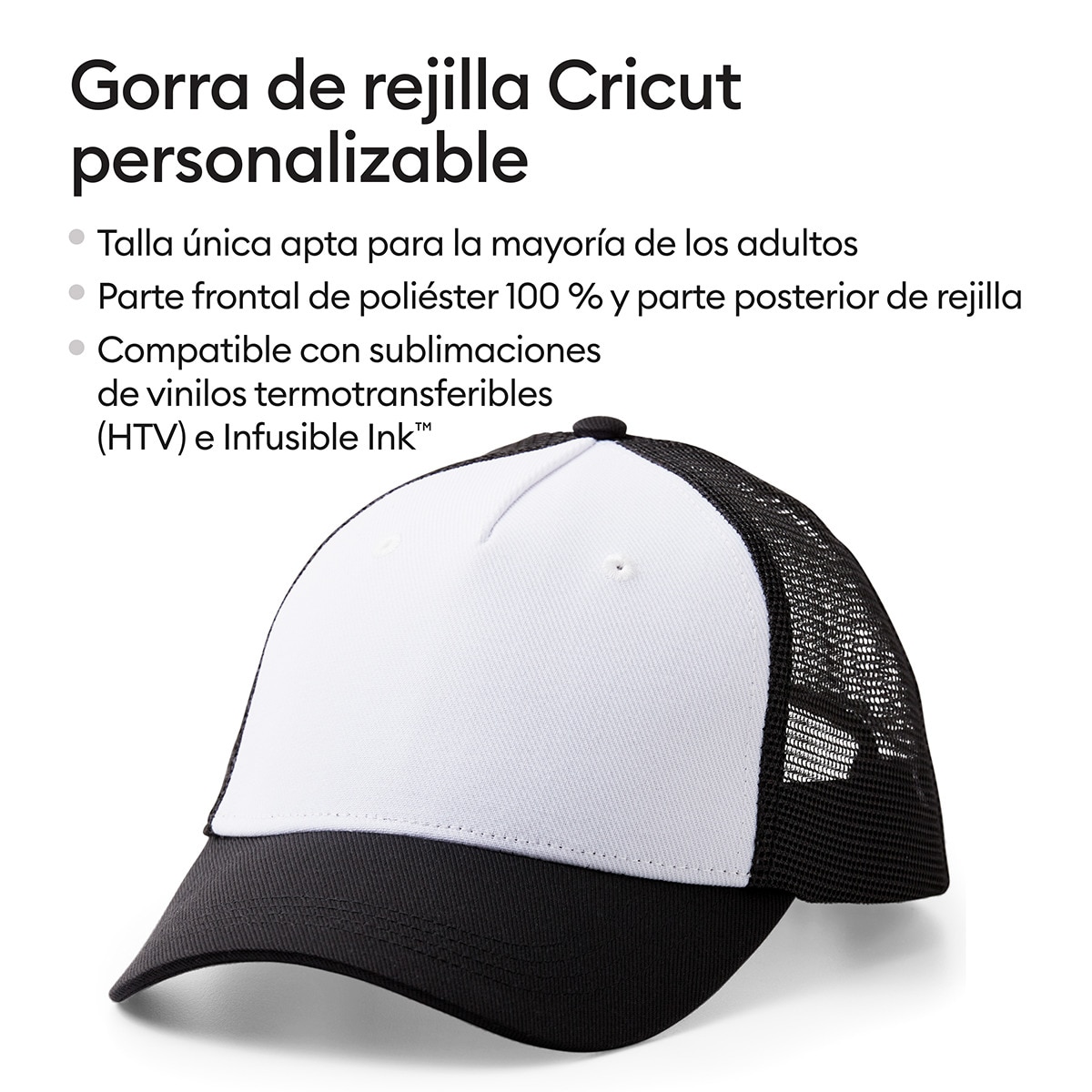 Gorra de malla para impresión Cricut Trucker Hat (1 Unid) 5