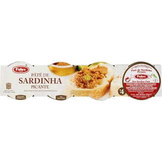Paté de Sardinha Picante sem Glúten Pack 4 embalagem 22 g - Fides