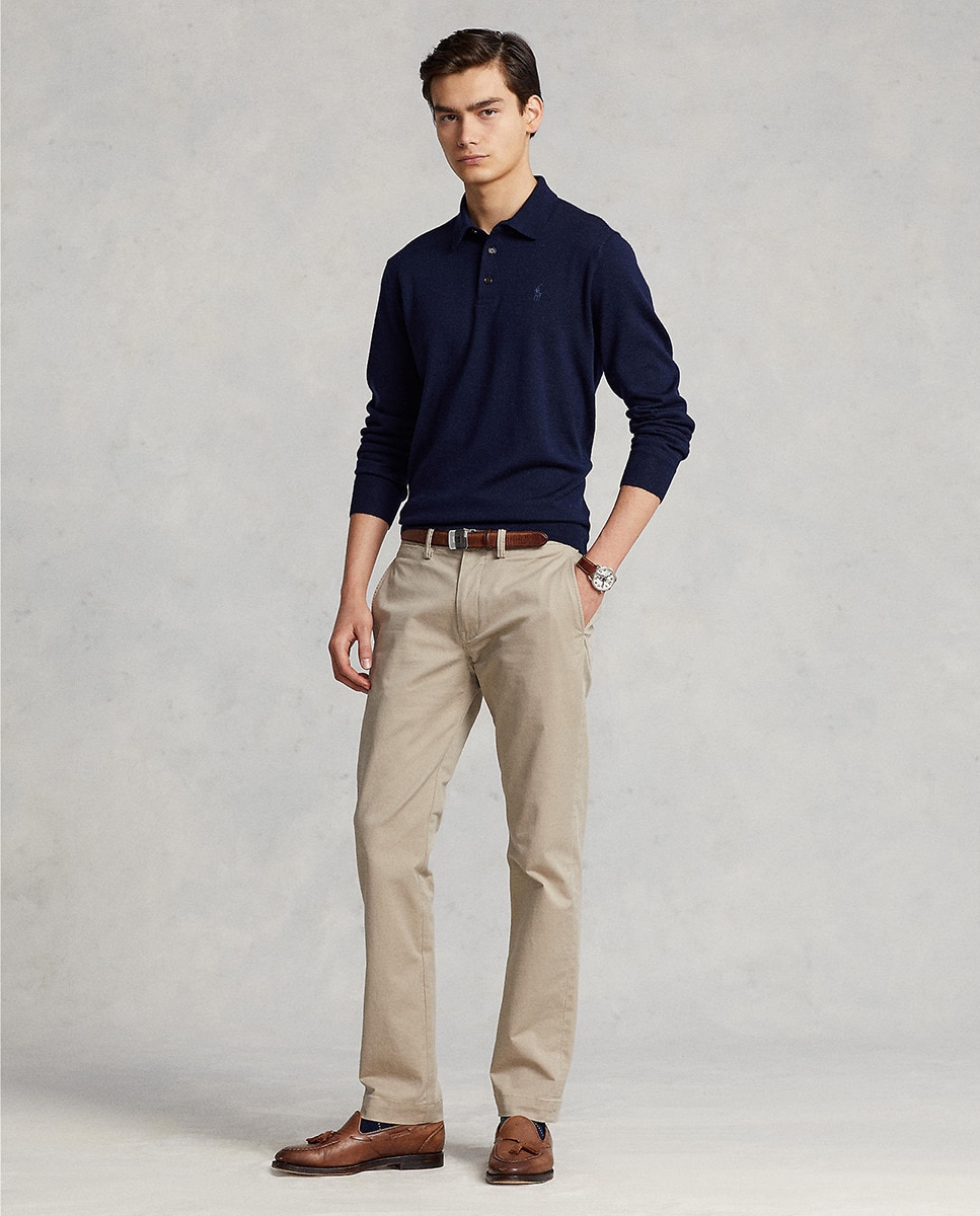 Pull à col style polo en laine