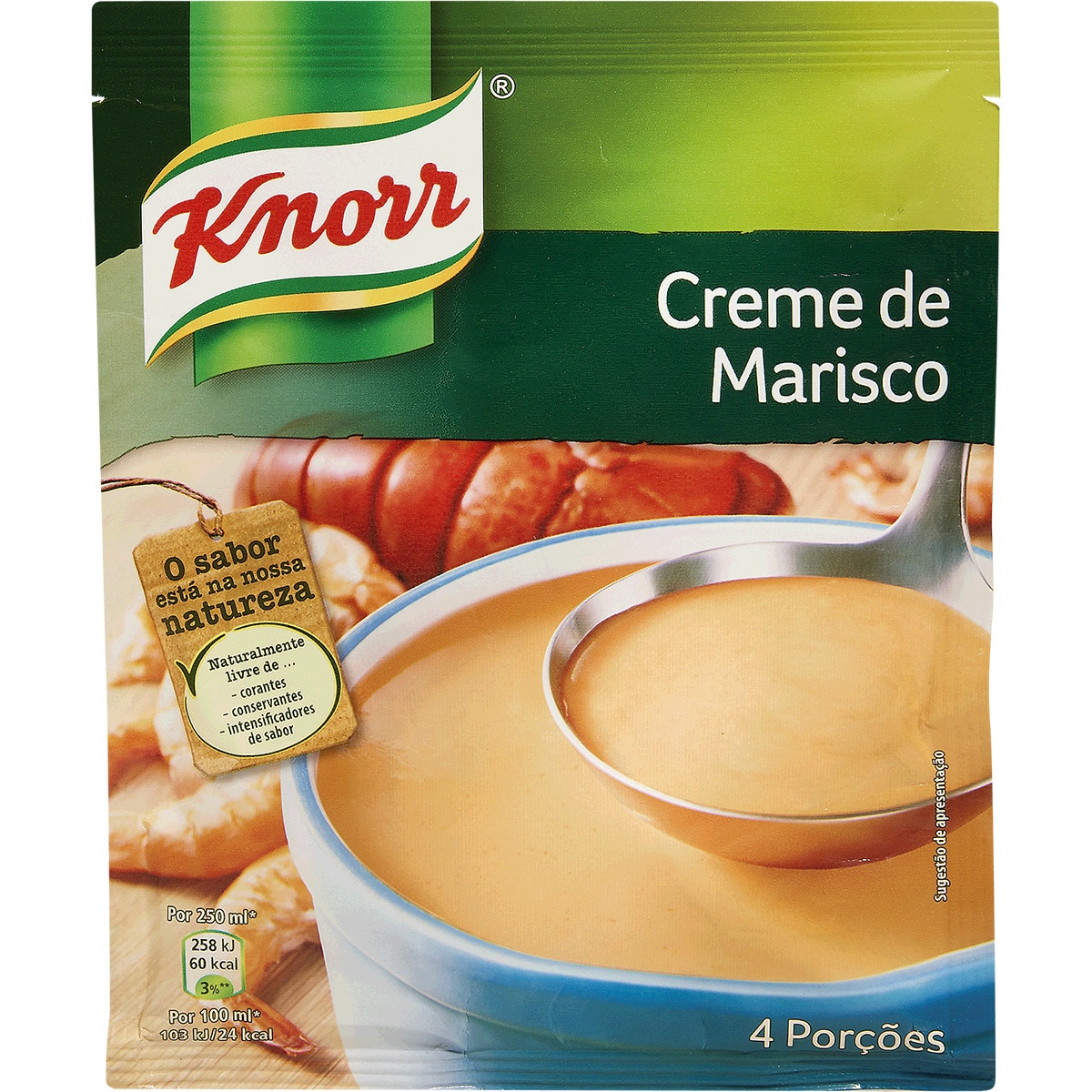 Creme de Marisco 4 porções embalagem 72 g