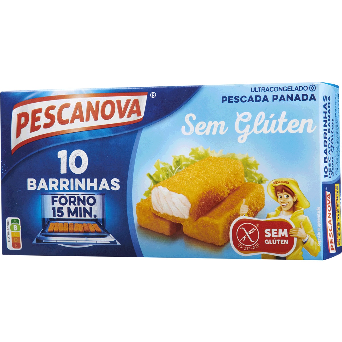 Barrinhas de Pescada sem Glúten 10 Unidades embalagem 300 g