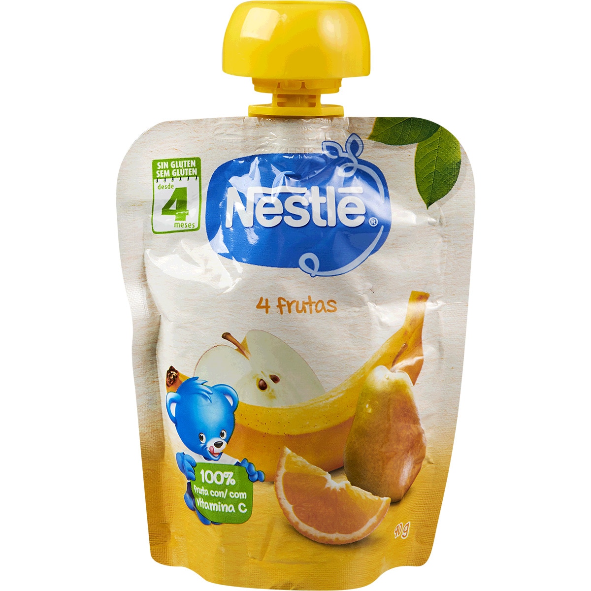 Pacotinho de 4 Frutas sem Glúten embalagem 90 g