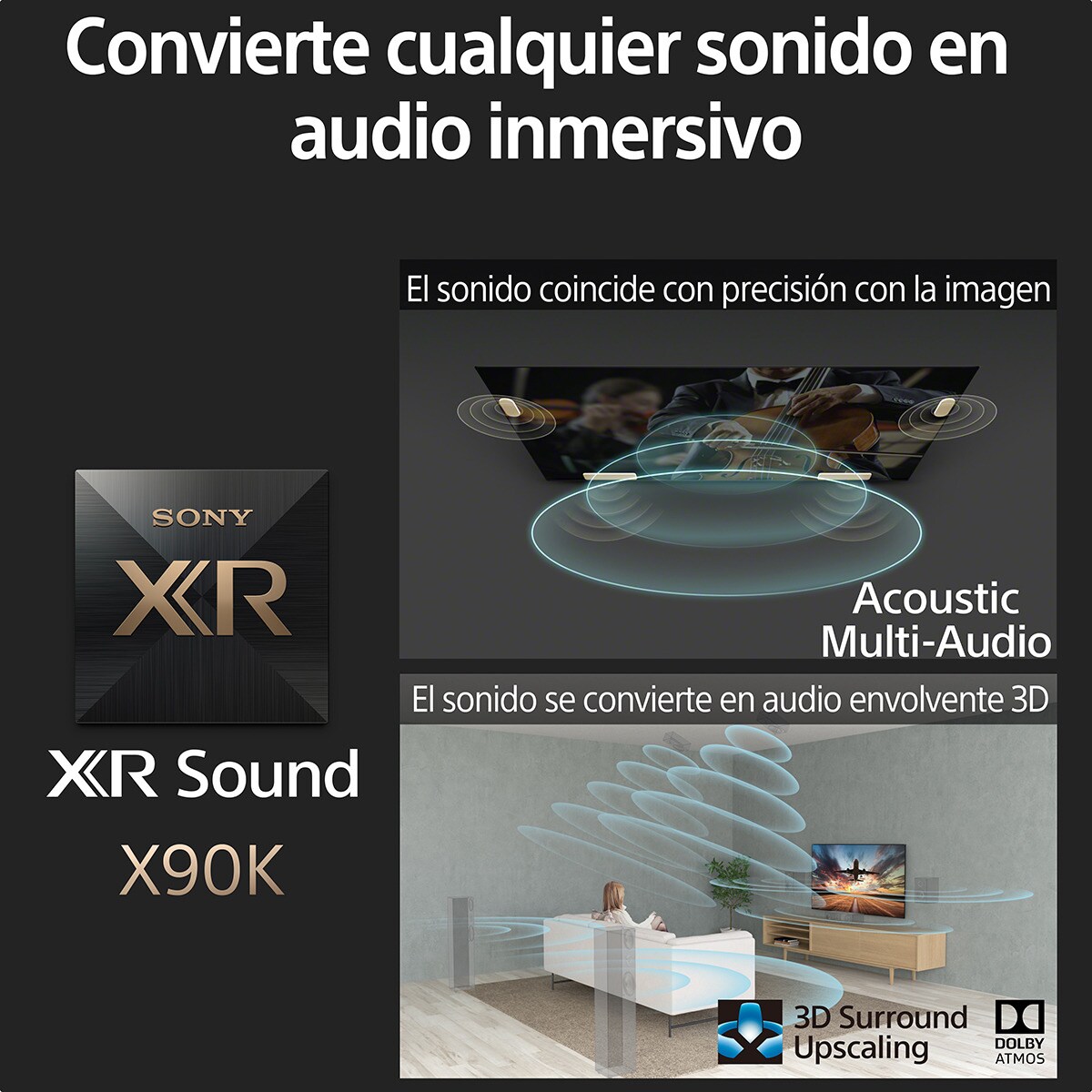 TV LED 215 cm (85") Sony XR-85X90K BRAVIA XR Full Array Google TV, 4K HDR, XR Cognitive Processor, XR Triluminos Pro Negro-5
