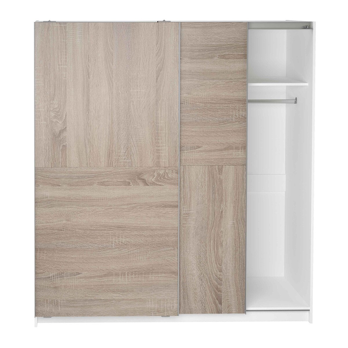 Roupeiro de 2 Portas de Correr Carvalho-4