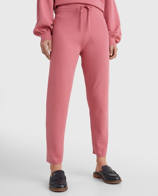 Imagen 0 de Pantalón de mujer tipo chándal con cintura media y corte recto