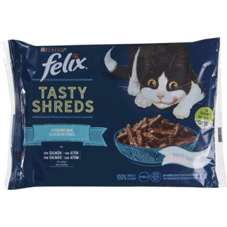 Alimento Húmido para Gato Salmão e Atum 4 unidades embalagem 320 g - Felix