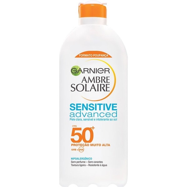 Protetor Leite Sensitive Advanced SPF 50 embalagem 400 ml