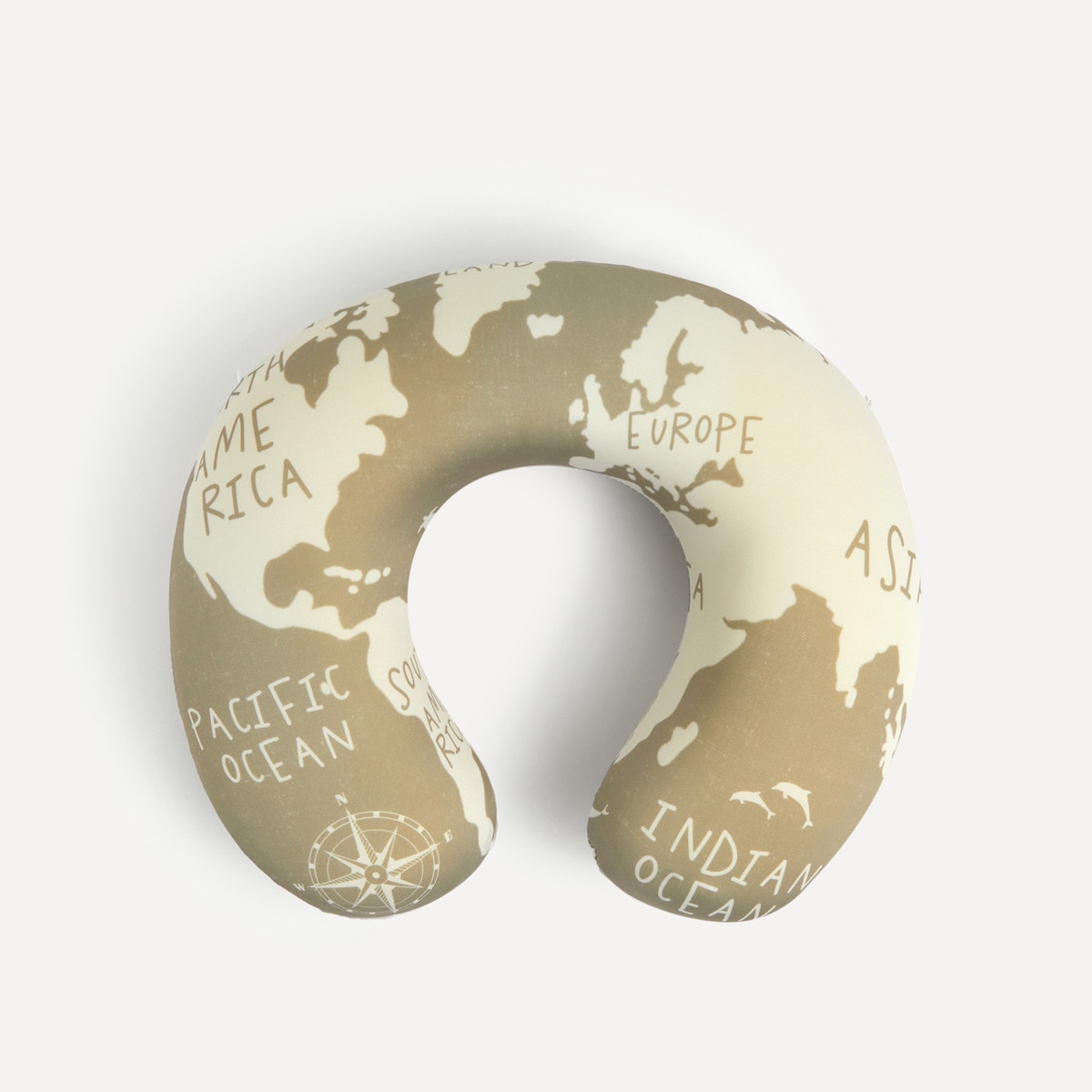 Collarín de viaje viscoelástica Mapa Basics El Corte Inglés Azul claro-1