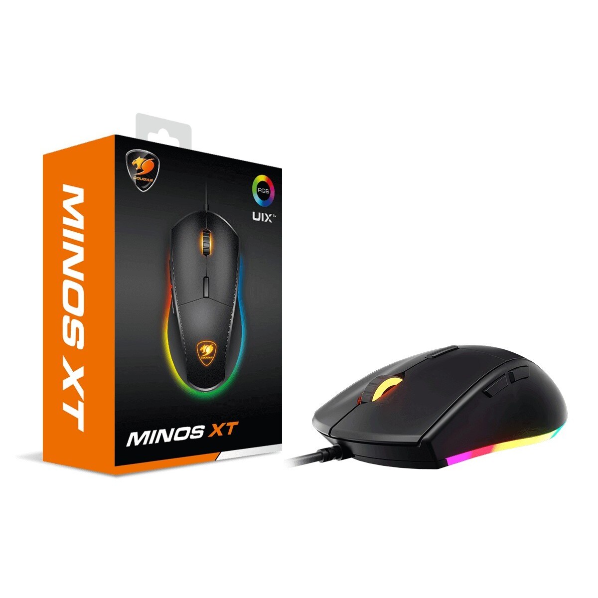 Rato Gaming Cougar Minos XT, 4000 DPI,  6 Botões Programáveis, RGB - Preto Black-9