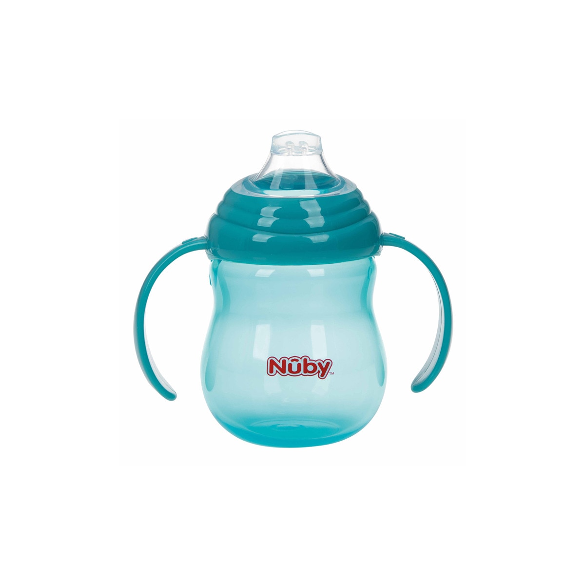 Imagen 0 de Taza antigoteo lisa con asas aqua - 270ml - 6m+