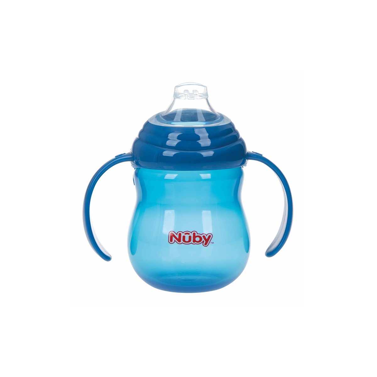 Imagen 0 de Taza antigoteo lisa con asas azul - 270ml - 6m+