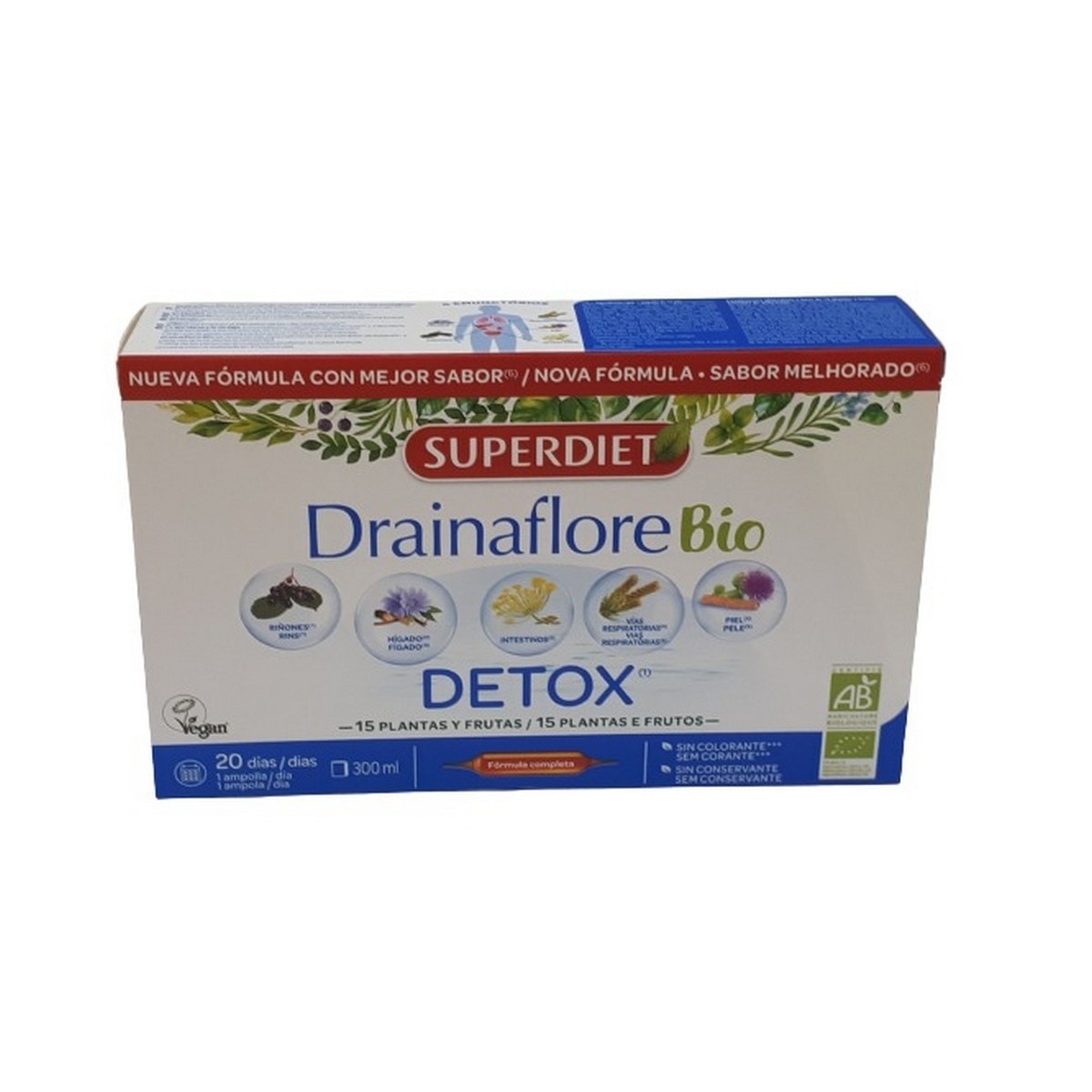 Suplemento Alimentar Drainaflore Bio - 20 x 15 ml 1