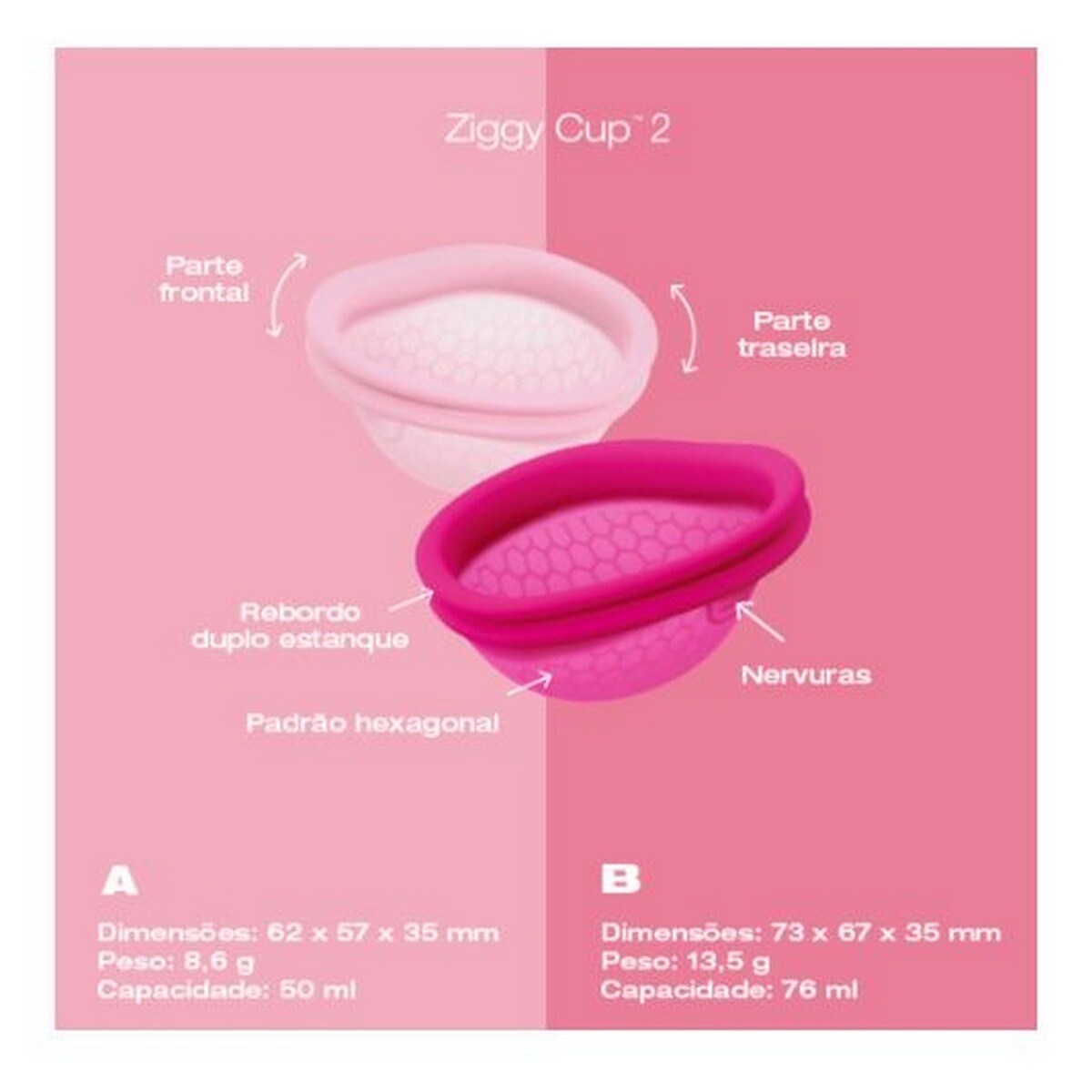 Copo Menstrual Ziggy Cup 2 - Tamanho B 5