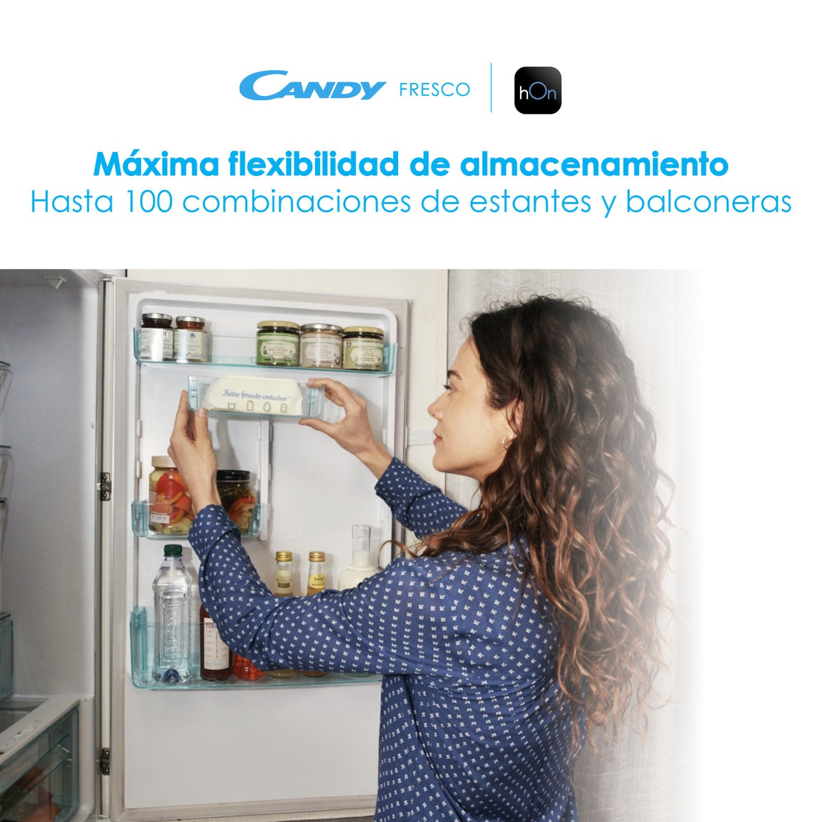 Frigorífico Combi Candy Total No Frost Circle + con Wifi Fresco - CCE7T618ES Plata-6