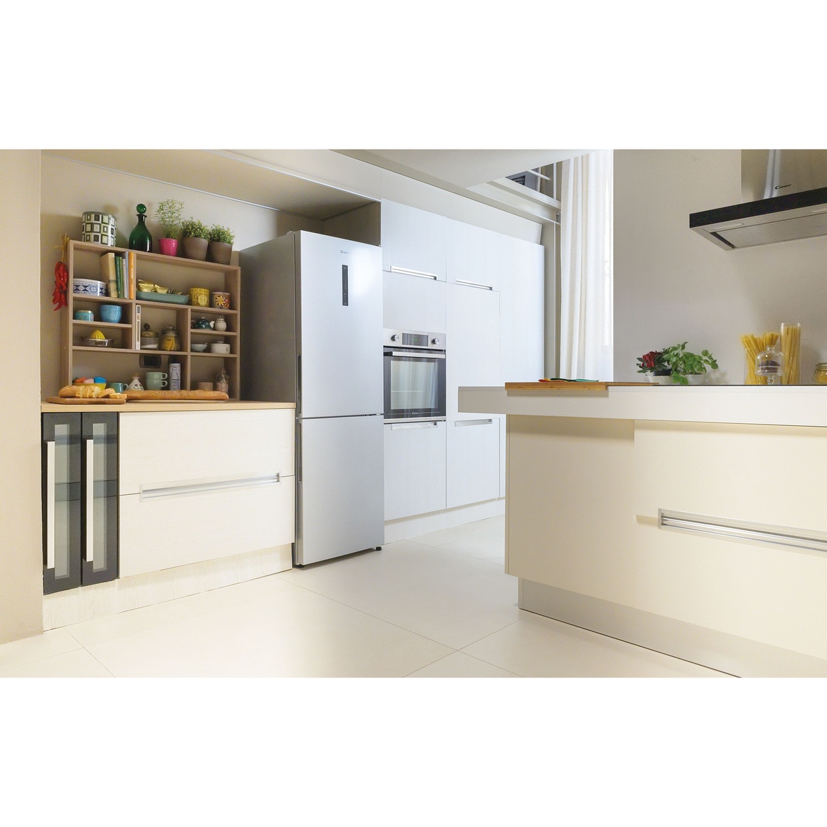Frigorífico Combi Candy Total No Frost Circle + con Wifi Fresco - CCE7T618ES Plata-16