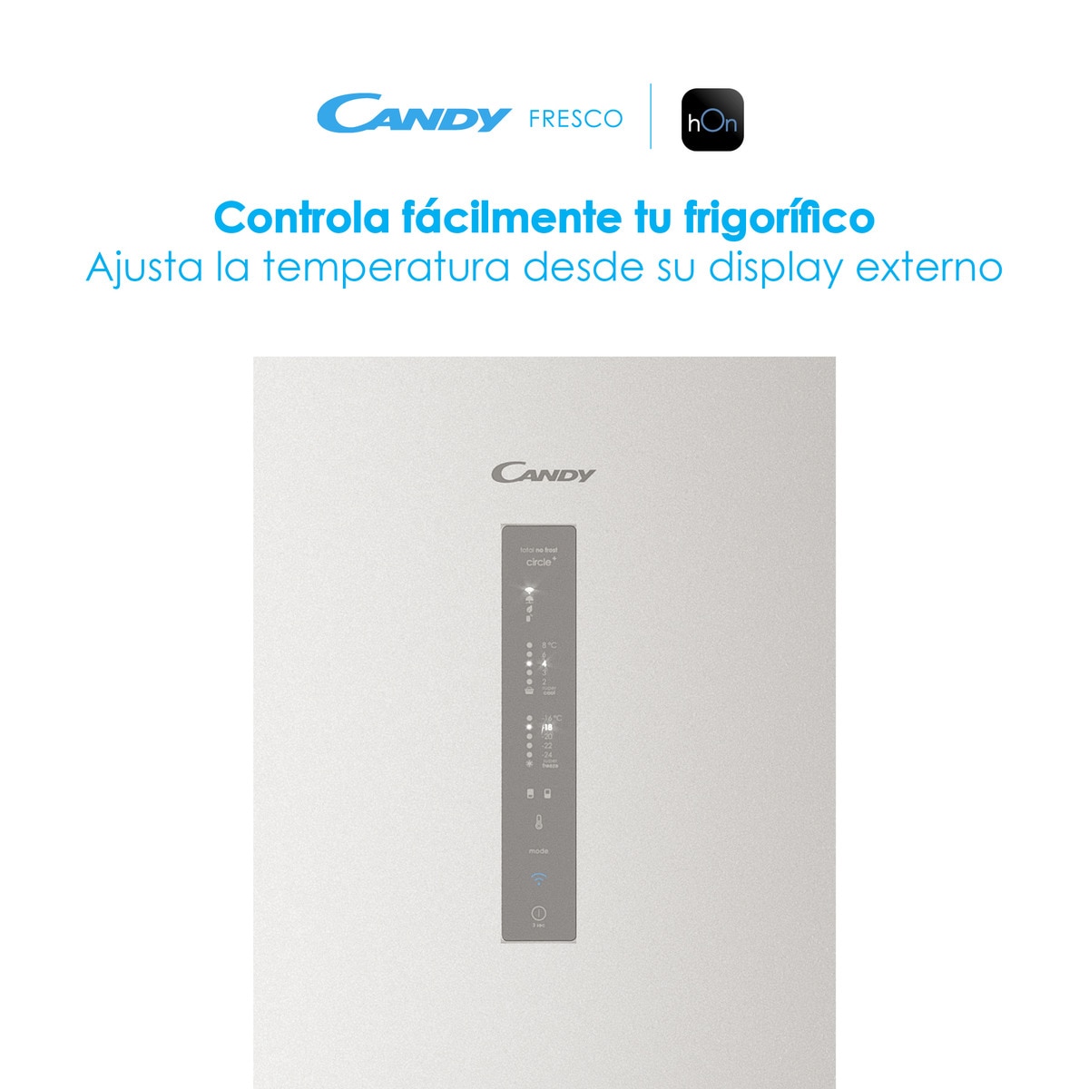 Frigorífico Combi Candy Total No Frost Circle + con Wifi Fresco - CCE7T618ES Plata-11