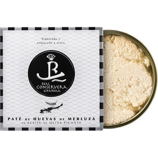 huevas de merluza en aceite de oliva picante lata 80 g neto escurrido - Real Conservera Española