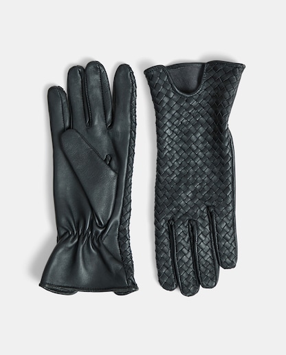 Imagen 0 de Guantes de mujer de piel trenzada
