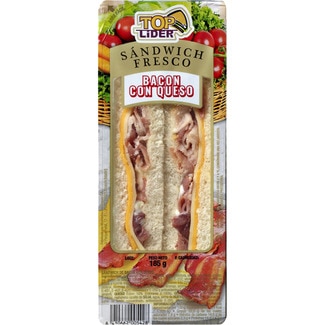 sandwich de bacon y queso pieza 180 g - Toplider