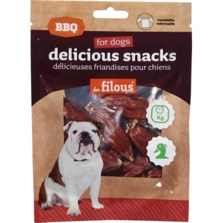 Snack para Cão Mini Salsichas de Pato embalagem 100 g - Les Filous