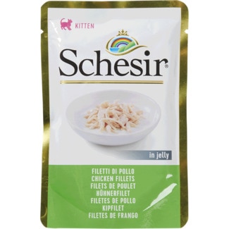 Saqueta para Gato Bébe sabor Filete de Frango embalagem 85 g - Schesir