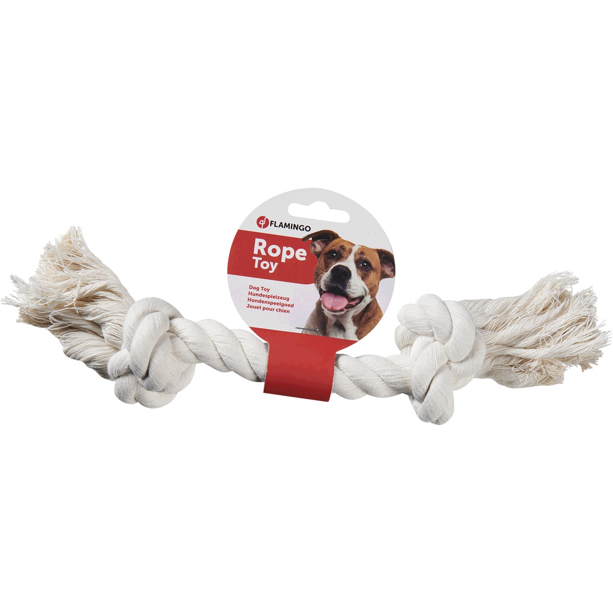 Brinquedo para Cão Corda Branca 35cm embalagem 1