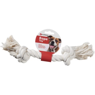 Brinquedo para Cão Corda Branca 35cm embalagem 1 - Flamingo