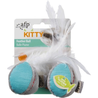 Brinquedo para Gato Bola de Penas embalagem 1 - All For Paws