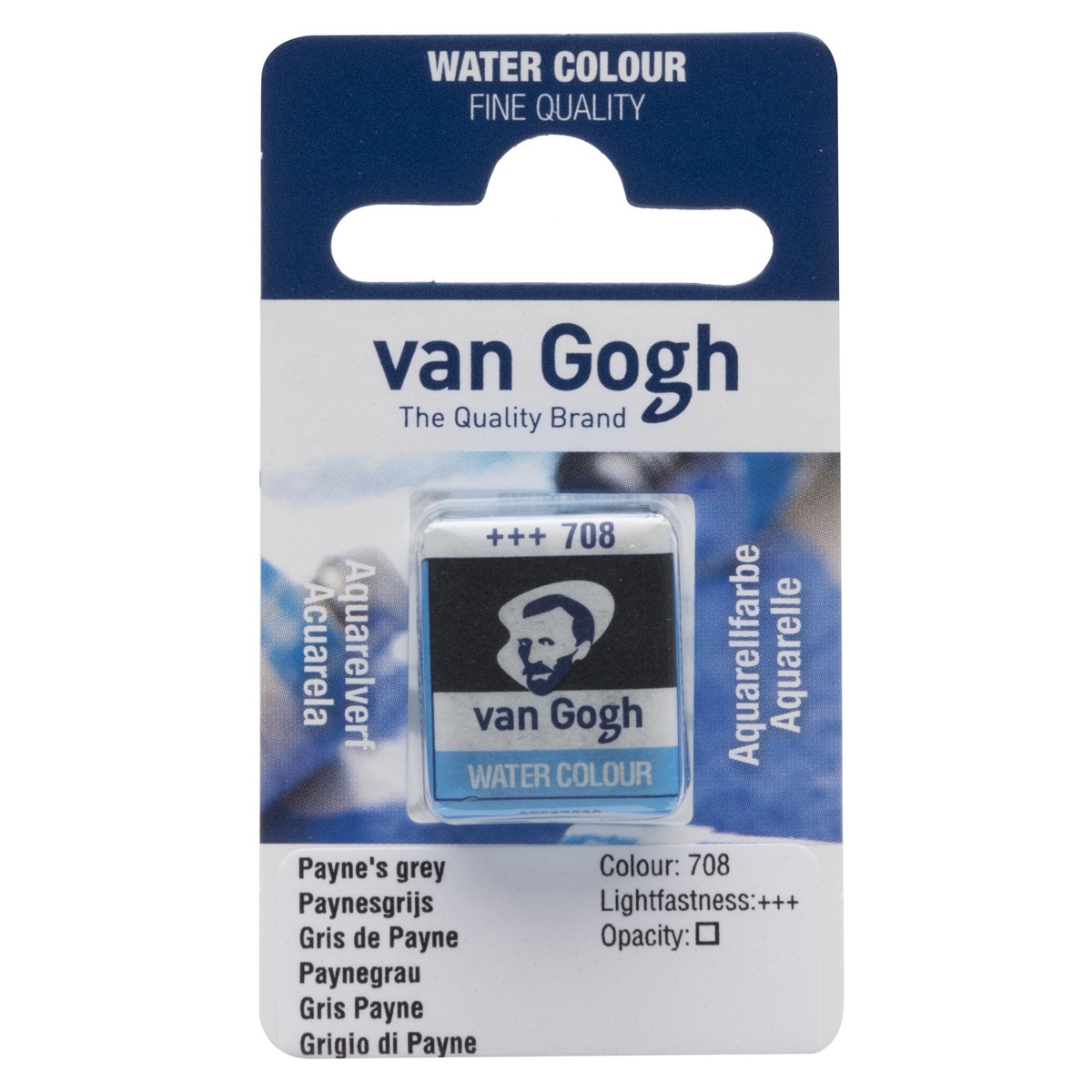 Aguarela em Pastilha Van Gogh Cinzento Payne 1